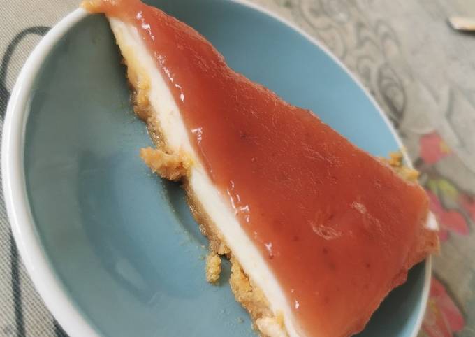 Tarta de queso sin gluten con base de galleta